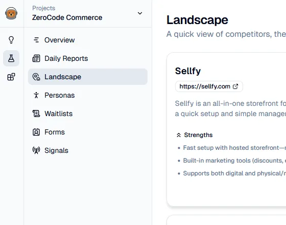 Projects list and details